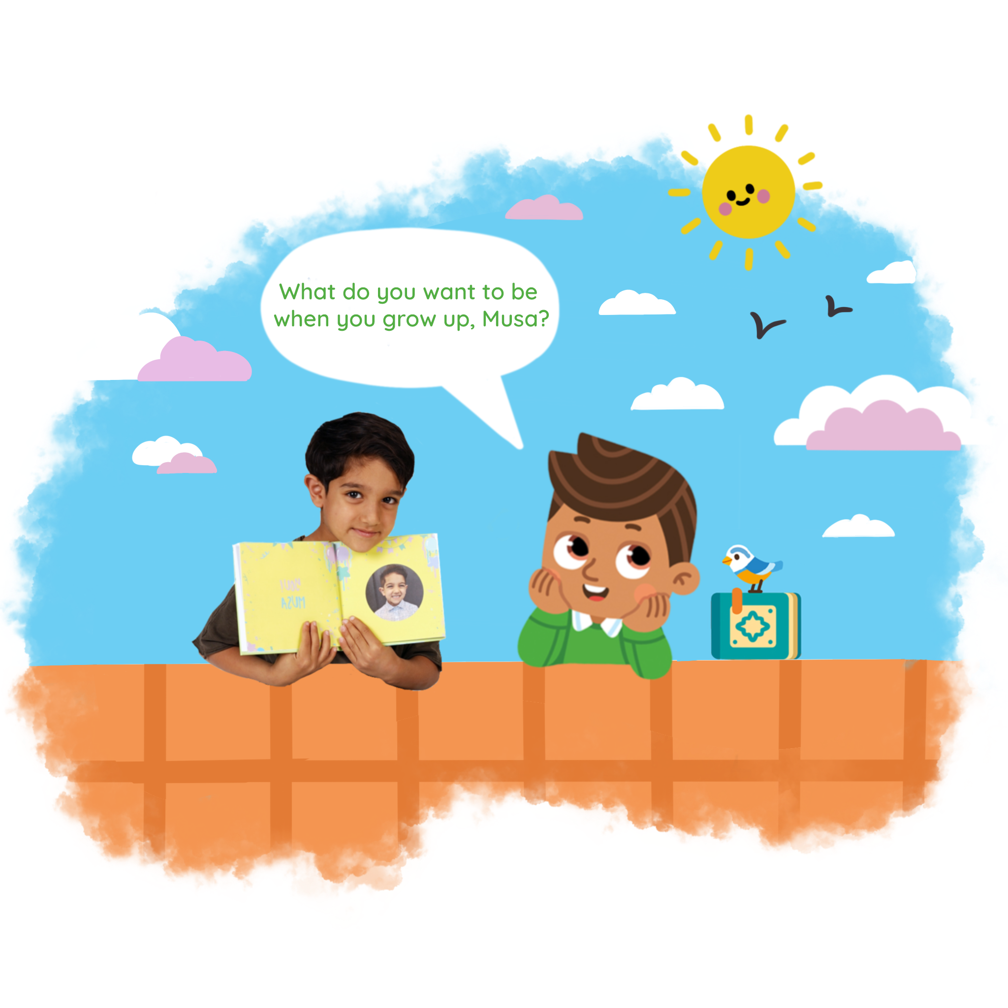 Personalised story book illustration