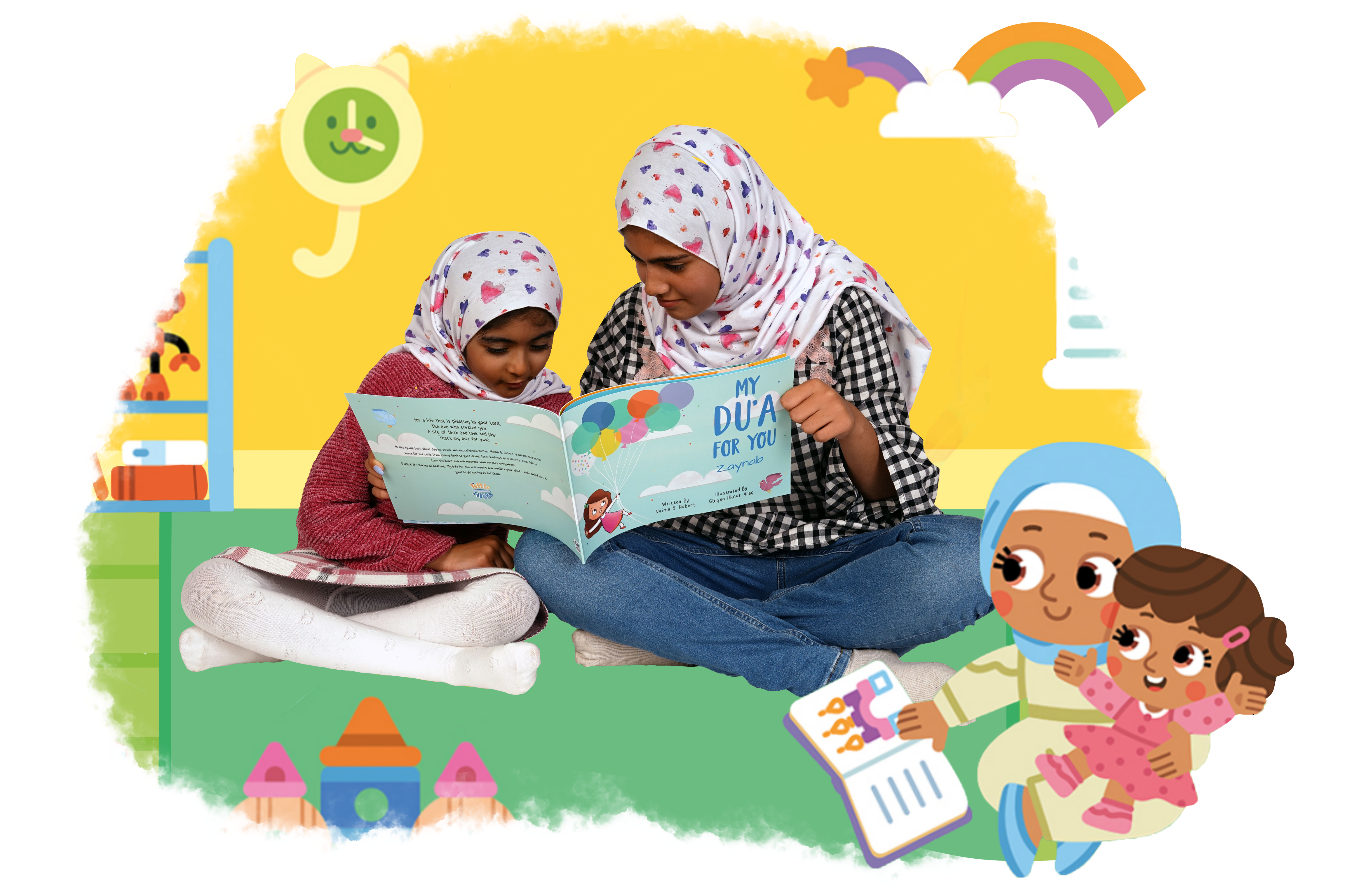 Children reading a personalised book